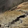 Au sommet du Piton Tremblet (éruption d'Avril 2007)