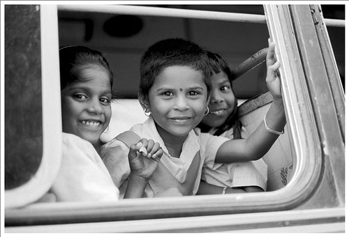 Sur le chemin de l'école - Pondichéry